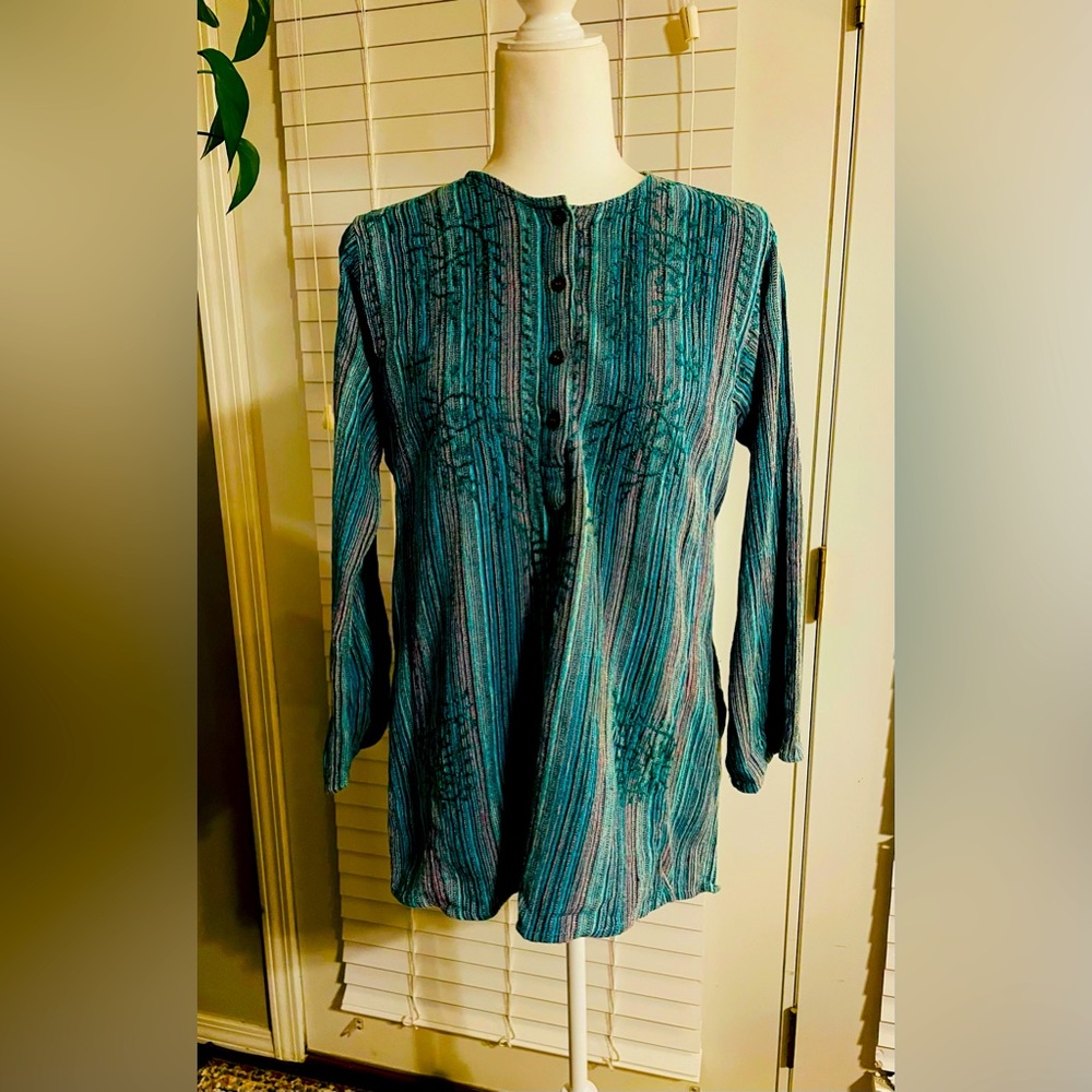 💯 Cotton Weave Embroidered Kafka Tunic